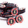 top view of a pile of Casino Chip Silicone Focal Bead Accessory