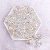 top view of a pile of Clear Bubbles Cluster acrylic focal bead