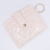 Cream Quilted Add-A-Wristlet Wallet Card Holder with ID Window