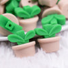 close up view of a pile of Flower pot Silicone Focal Bead Accessory