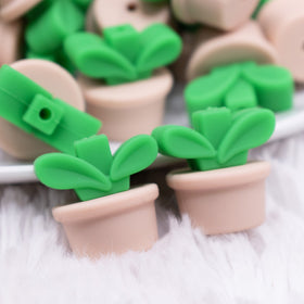 Flower pot Silicone Focal Bead Accessory