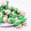 front view of a pile of Flower pot Silicone Focal Bead Accessory