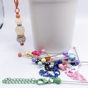 Beadable Keychain Rings with Bar