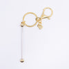 top view of a Gold Beadable Keychain Bars with Chain - 1 & 5 Count