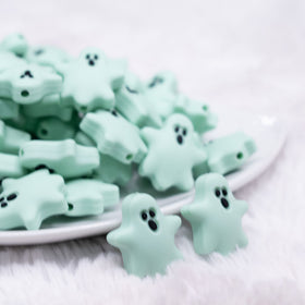 Mint Green Ghost Silicone Focal Bead Accessory