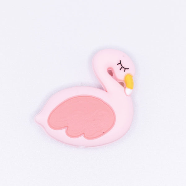 Pink Flamingo Silicone Focal Bead Accessory