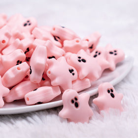 Pink Ghost Silicone Focal Bead Accessory