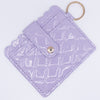 Purple Quilted Add-A-Wristlet Wallet Card Holder with ID Window