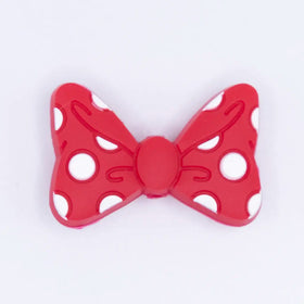 Polka Dot Bow Silicone Focal Bead Accessory