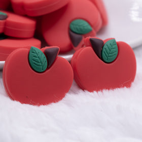Red Apple Silicone Focal Bead Accessory