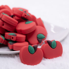 Red Apple Silicone Focal Bead Accessory