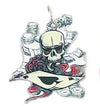 front view of a Ace of Spades Skull Casino Charm - 29mm x 27mm