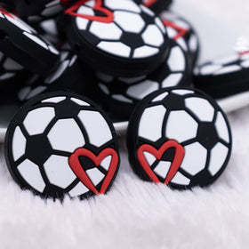 Soccer Silicone Focal Bead Accessory