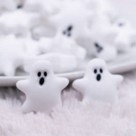 White Small Ghost Silicone Focal Bead Accessory