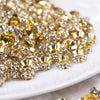 Close up view of a pile of 10mm Gold Rondelle Large Hole Spacer Beads [Set of 20]