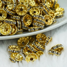 10mm Gold Rondelle Spacer Beads [Set of 20]