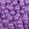 close up view of a pile of 12mm Iris Purple AB Solid Acrylic Bubblegum Beads