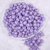 top view of a pile of 12mm Light Purple with White Polka Dot Acrylic Chunky Bubblegum Beads