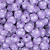 close up view of a pile of 12mm Light Purple with White Polka Dot Acrylic Chunky Bubblegum Beads