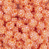 Close up view of a pile of 12mm Orange Shimmer Rhinestone AB Bubblegum Beads [10 & 20 Count]
