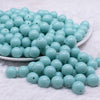 12mm Pale Turquoise Solid Acrylic Bubblegum Beads - 20 & 50 Count