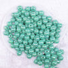top view of a pile of 12mm Aquamarine AB Solid Acrylic Bubblegum Beads