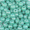 close up view of a pile of 12mm Aquamarine AB Solid Acrylic Bubblegum Beads