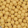 Close up view of a pile of 12mm Blonde Yellow Solid Acrylic Bubblegum Beads [20 & 50 Count]