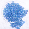 Top view of a pile of 12mm Blue Crackle Bubblegum Beads