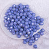 top view of a pile of 12mm Blue Disco AB Solid Acrylic Bubblegum Beads