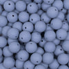 Close up view of a pile of 12mm Gray Blue Matte Acrylic Bubblegum Beads