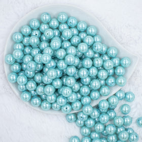 12mm Blue Faux Pearl Acrylic Bubblegum Beads [20 Count]