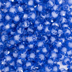 12mm Blue Transparent Star Shaped Bubblegum Beads - 20 Count