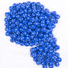 Top view of a pile of 12mm Blue with White Stars Acrylic Bubblegum Beads