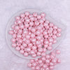 Top view of a pile of 12mm Breast Cancer Awareness Chunky Acrylic Bubblegum Beads [20 Count]