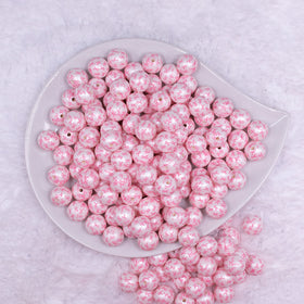 12mm Breast Cancer Awareness Chunky Acrylic Bubblegum Beads [20 Count]