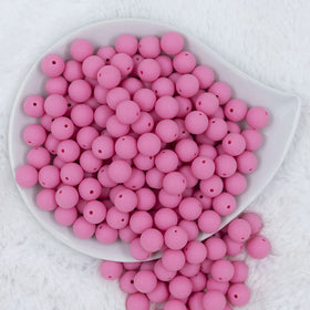 12mm Bubblegum Pink Matte Acrylic Bubblegum Beads