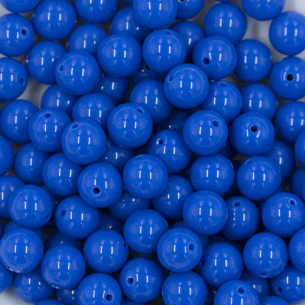 Close up view of a pile of 12mm Cobalt Blue Acrylic Bubblegum Beads [20 & 50 Count]