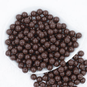 12mm Chocolate Brown Acrylic Bubblegum Beads [20 & 50 Count]