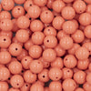 Close up view of a pile of 12mm Coral Orange Acrylic Bubblegum Beads [20 & 50 Count]