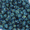 Close up view of a pile of 12mm Cosmic Blue Rhinestone AB Bubblegum Beads [10 & 20 Count]