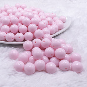 12mm Cotton Candy Pink Solid Acrylic Bubblegum Beads