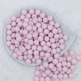 12mm Cotton Candy Pink Matte Acrylic Bubblegum Beads