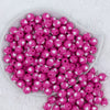 Top view of a pile of 12mm Cotton Candy Pink with White Heart Chunky Acrylic Bubblegum Beads [20 Count]