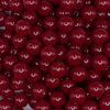 close up view of a pile of 12mm Cranberry Red Solid Acrylic Bubblegum Beads - 20 & 50 Count