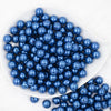 top view of a pile of 12mm Dark Blue Pearl Acrylic Bubblegum Beads [20 Count]
