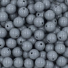 Close up view of a pile of 12mm Dark Gray Acrylic Bubblegum Beads [20 & 50 Count]
