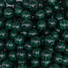 close up view of a pile of 12mm Dark Green Watermelon Pattern Print Bubblegum Beads