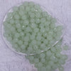 top view of a pile of 12mm Glow in the Dark Rhinestone Bubblegum Beads