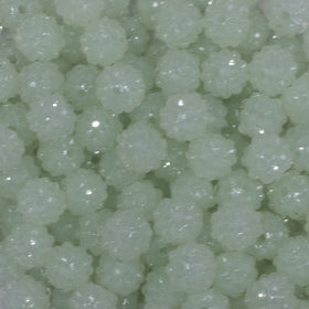 12mm Glow in the Dark Rhinestone Bubblegum Beads